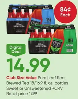 Stater Bros Pure Leaf Real Brewed Tea offer