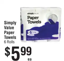 Smart & Final Simply Value Paper Towels offer