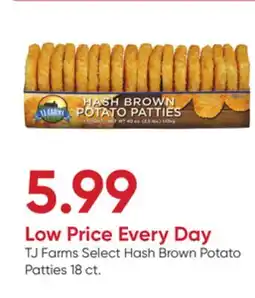 Stater Bros TJ Farms Select Hash Brown Potato Patties offer