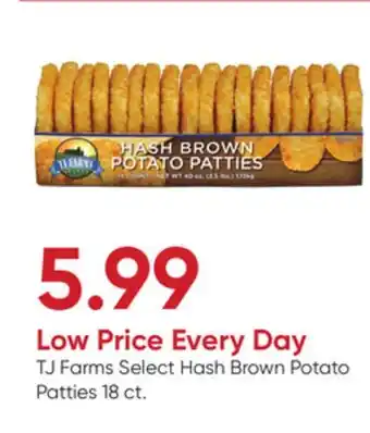 Stater Bros TJ Farms Select Hash Brown Potato Patties offer