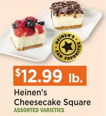 Heinen's Heinen's Cheesecake Square offer