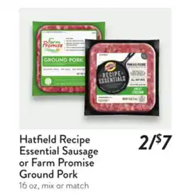 Fresh Thyme Hatfield Recipe Essential Sausage or Farm Promise Ground Pork offer