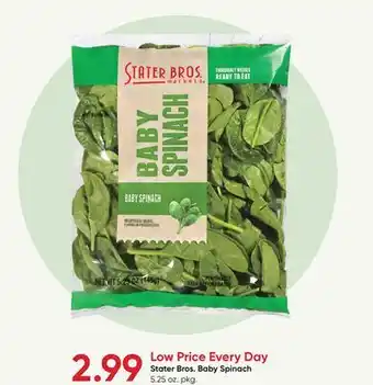 Stater Bros Stater Bros. Baby Spinach offer