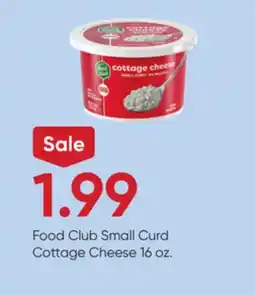 Stater Bros Food Club Small Curd Cottage Cheese offer