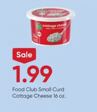 Stater Bros Food Club Small Curd Cottage Cheese offer