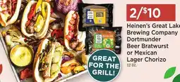 Heinen's Heinen's Great Lakes Brewing Company Dortmunder Beer Bratwurst or Mexican Lager Chorizo offer