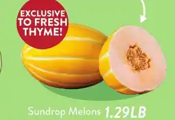 Fresh Thyme Sundrop Melons offer