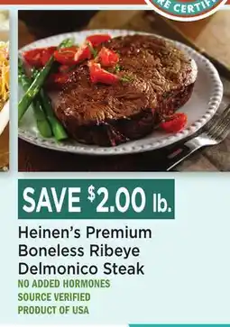 Heinen's Heinen's Premium Boneless Ribeye Delmonico Steak offer