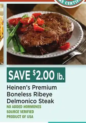 Heinen's Heinen's Premium Boneless Ribeye Delmonico Steak offer
