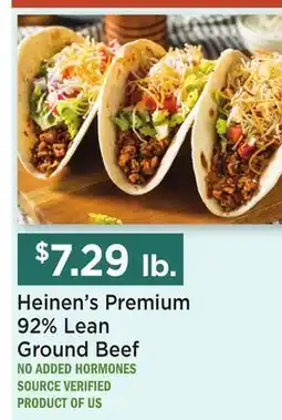 Heinen's Heinen's Premium 92% Lean Ground Beef offer