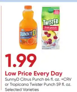 Stater Bros SunnyD Citrus Punch 64 fl. oz. or Tropicana Twister Punch 59 fl. oz offer