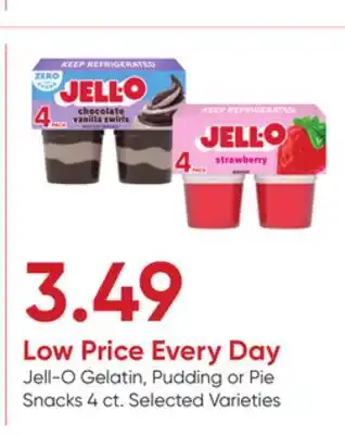 Stater Bros Jell-O Gelatin, Pudding or Pie Snacks offer
