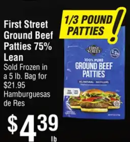 Smart & Final First Street Ground Beef Patties offer