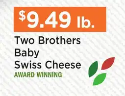 Heinen's Two Brothers Baby Swiss Cheese offer