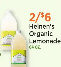 Heinen's Heinen's Organic Lemonade offer