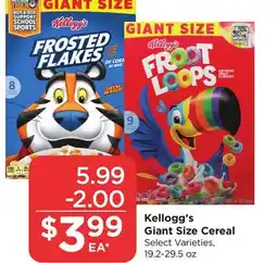 Food 4 Less Kellogg's Giant Size Cereal offer