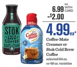 Mariano's Coffee-Mate Creamer or Stok Cold Brew Coffee offer