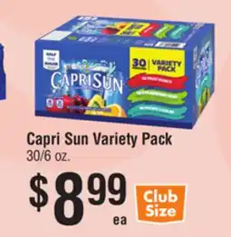 Smart & Final Capri Sun Variety Pack offer