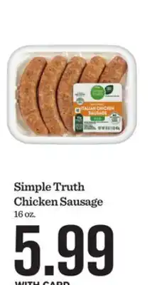 Mariano's Simple Truth Chicken Sausage offer
