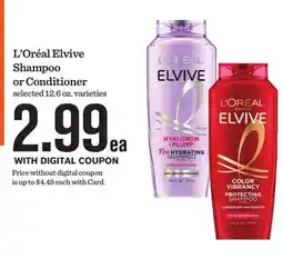 Mariano's L' Oréal Elvive Shampoo or Conditioner offer