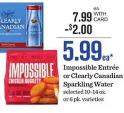 Mariano's Impossible Entrée or Clearly Canadian Sparkling Water offer