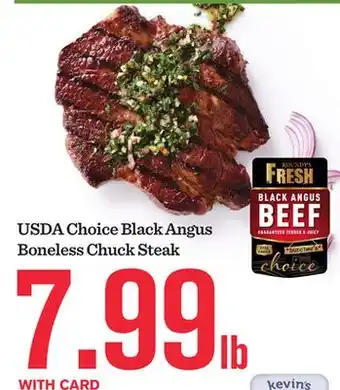 Mariano's USDA Choice Black Angus Boneless Chuck Steak offer