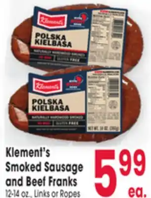 Jewel-Osco Klement's Smoked Sausage offer