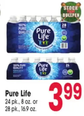 Jewel-Osco Pure Life 24 pk., 8 oz. or 28 pk., 16.9 oz offer