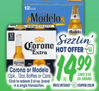 Jewel-Osco Corona or Modelo offer