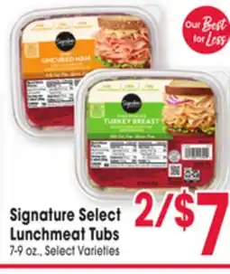 Jewel-Osco Signature Select Lunchmeat Tubs offer