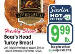 Jewel-Osco Boar's Head Turkey Breast offer