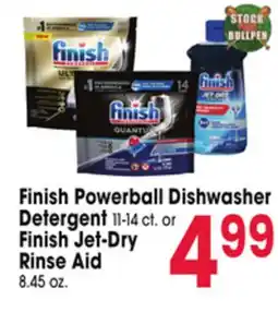 Jewel-Osco Finish Powerball Dishwasher Detergent 11-14 ct. or Finish Jet-Dry Rinse Aid 8.45 oz offer