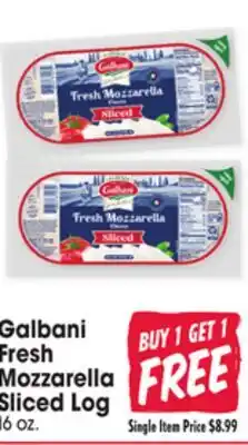 Jewel-Osco Galbani Fresh Mozzarella Sliced Log offer