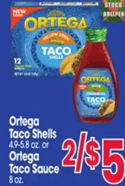 Jewel-Osco Ortega Taco Shells 4.9-5.8 oz. or Ortega Taco Sauce 8 oz offer