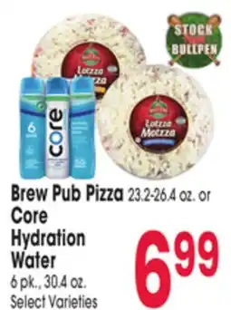 Jewel-Osco Brew Pub Pizza 23.2-26.4 oz. or Core Hydration Water 6 pk., 30.4 oz offer