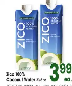 Jewel-Osco Zico 100% Coconut Water offer