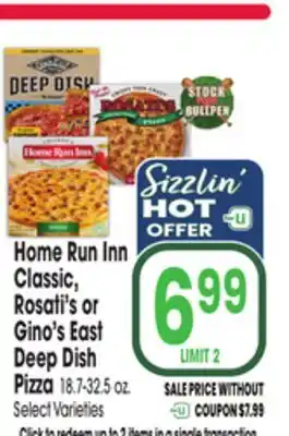 Jewel-Osco Home Run Inn Classic, Rosati's or Gino's East Deep Dish Pizza offer