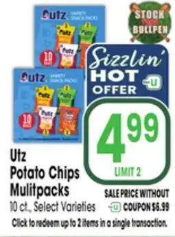 Jewel-Osco Utz Potato Chips Mulitpacks offer