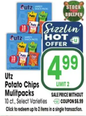 Jewel-Osco Utz Potato Chips Mulitpacks offer