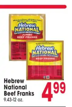 Jewel-Osco Hebrew National Beef Franks offer