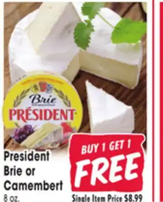 Jewel-Osco President Brie or Camembert offer