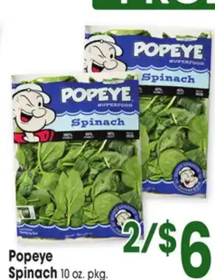Jewel-Osco Popeye Spinach offer