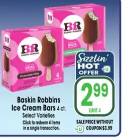Jewel-Osco Baskin Robbins Ice Cream Bars offer