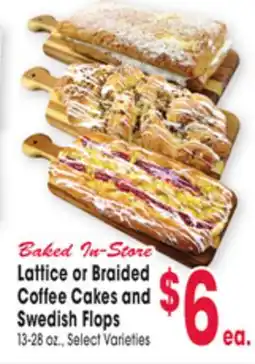 Jewel-Osco Baked In-Store Lattice or Braided Coffee Cakes and Swedish Flops offer