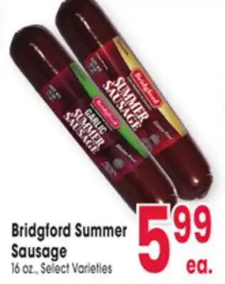 Jewel-Osco Bridgford Summer Sausage offer