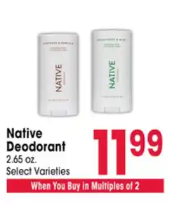 Jewel-Osco Native Deodorant offer
