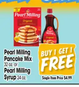 Jewel-Osco Pearl Milling Pancake Mix 32 oz. or Pearl Milling Syrup 24 oz offer