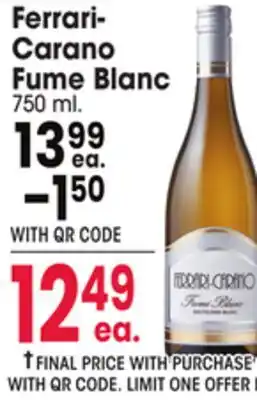 Jewel-Osco Ferrari- Carano Fume Blanc offer