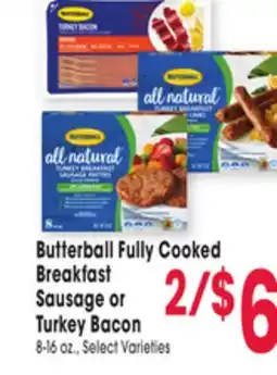 Jewel-Osco Butterball Fully Cooked Breakfast Sausage or Turkey Bacon offer