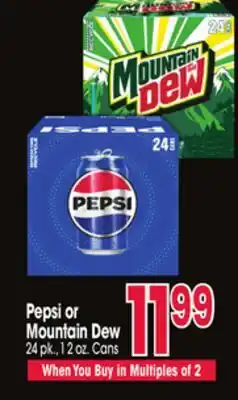 Jewel-Osco Pepsi or Mountain Dew offer